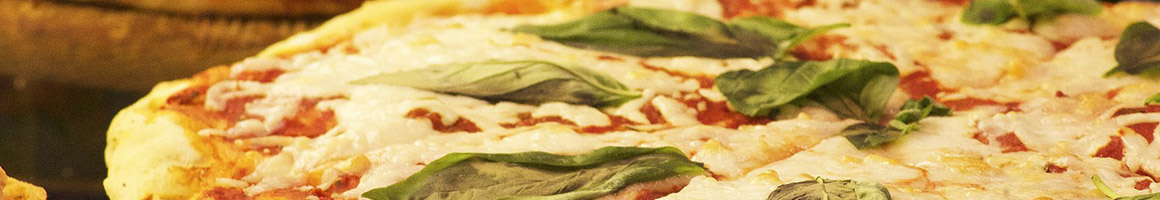 Eating Italian Pizza at Calda Pizzeria & Restaurant restaurant in Hicksville, NY.